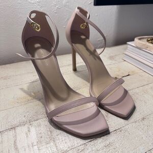 Stuart Weitzman Blush Ankle Strap Heels